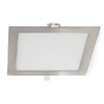 Downlight panel LED Cuadrado 295x295mm Níquel 24W